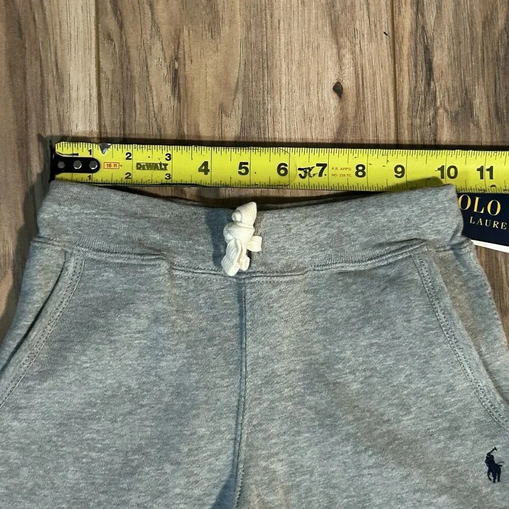 Polo Ralph Lauren Boys Size 5 Gray Jogger Sweatpants Pony Logo NWT